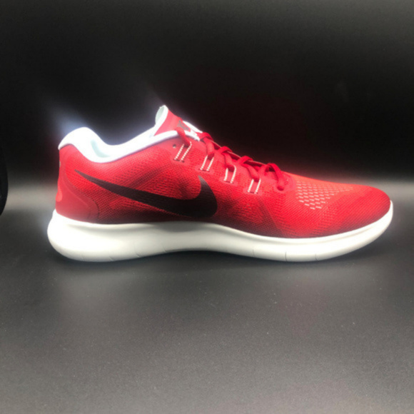 Men's Nike Free RN 2017 Running Shoes Red/White - Picture 2 of 7